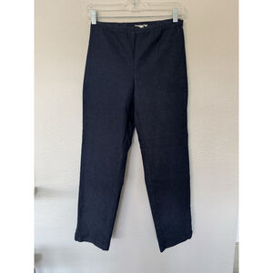 Eileen Fisher Jeans Petite Blue Pull On Slim Denim Pants Organic Cotton
